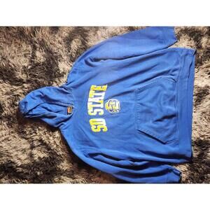 Blue SD State Men's Hoodie Sweatshirt